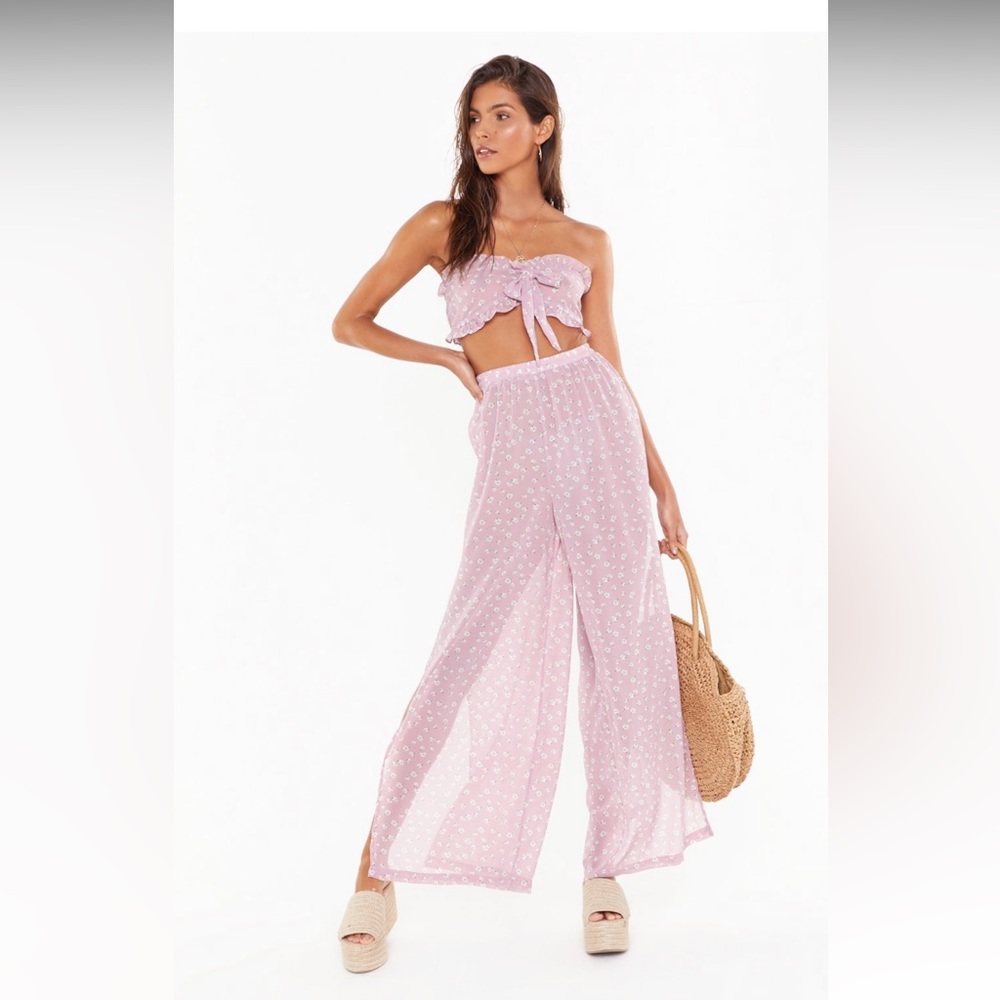 NASTY GAL MESH SEE THROUGH COVER UP SIZE 6 SOLD ONLY AS A SET